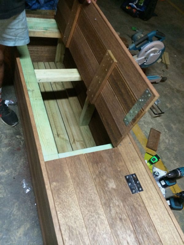 Storage Space Inside The Wooden Box