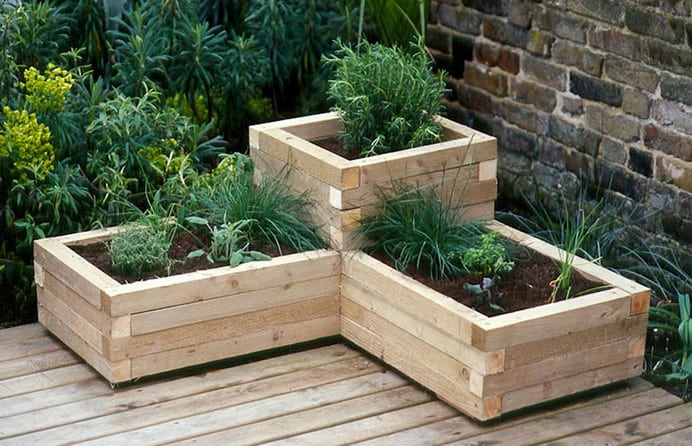 wooden planter box design