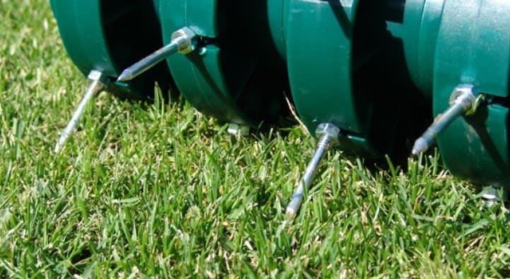 spiked roller for aerating lawn