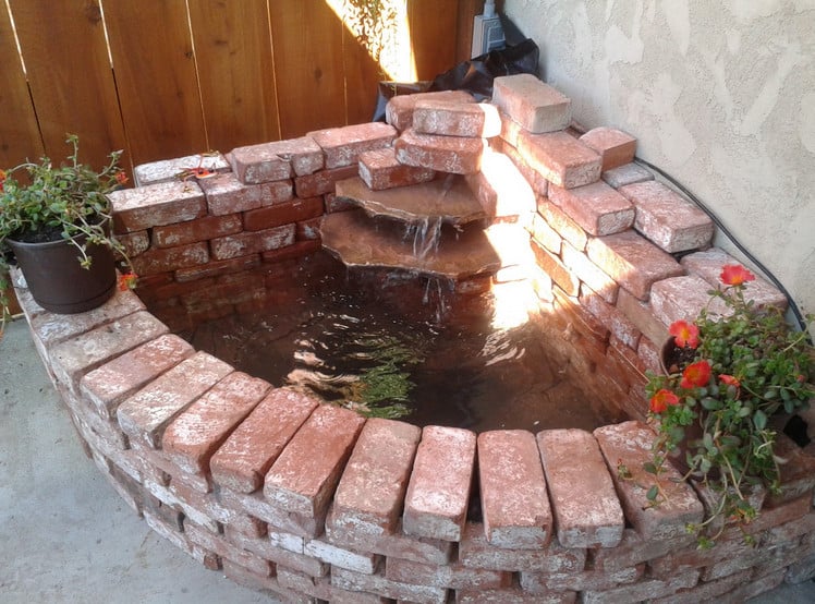 brick waterfall for your garden