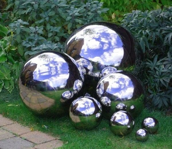 mirrored garden balls