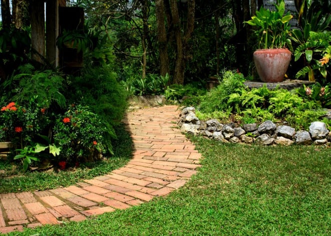 brick walkway diy garden path