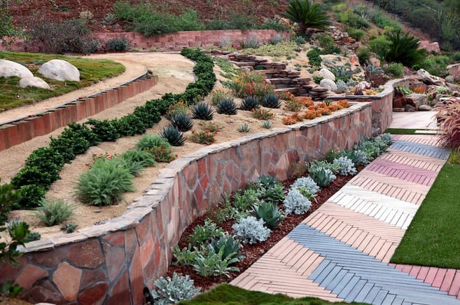 building retaining walls on a sloped yard